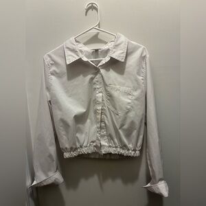 Women's Cream Cropped Jacket